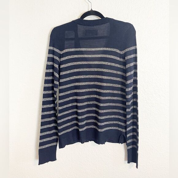 ZADIG & VOLTAIRE Missia Wo Stripes Lurex Wool-blend Sweater Sz M. NWT - Picture 5 of 12